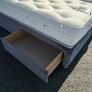 6ft Super King Crushed Velvet bed with 2 Drawers and Owen feather black Mattress Image 7