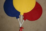 Set of 3 Balloons Felt Decoration - Nursery,Bedroom or Playroom Wall
