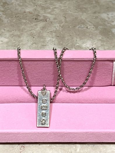 Sterling Silver Rope Chain with Hallmark ingot