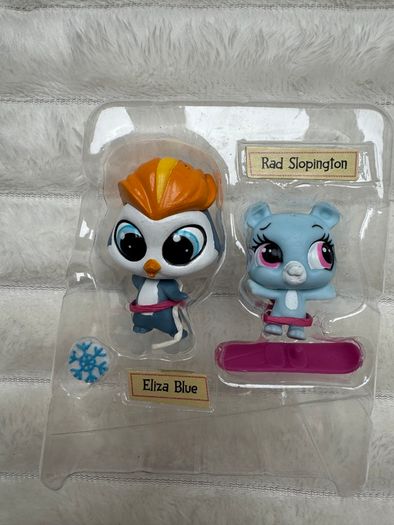 Littlest Pet Shop LPS Eliza Blue & Rad Slopington Damaged Box Please see pictures
