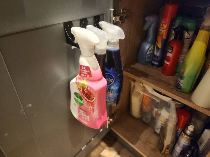 2 x Spray bottle holder kitchen bathroom 3d printed surface cleaner