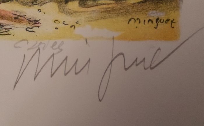 Fantastic Limited-Edition Hand-Signed Lithograph Print of a Caribbean Scene by the Renowned French Artist Alexandre Minguet (1937-1996), #249/1000