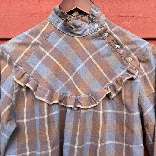 Vintage Plaid Blouse