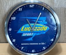 Lucozade Promotional Wall Clock - Mancave Bar Soft Drinks Sports Energy
