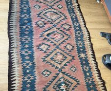 Large Antique/Vintage Hand-Woven Anatolian Kilim Runner (270cm x 133cm)