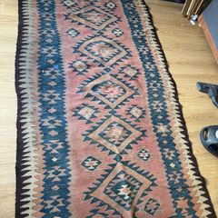 Large Antique/Vintage Hand-Woven Anatolian Kilim Runner (270cm x 133cm)