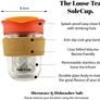SoleCup Reusable Glass Travel Mug with Cork Band and Lid - Ice Cream Image 3