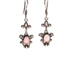 925 Vintage sterling silver quartz drop earrings