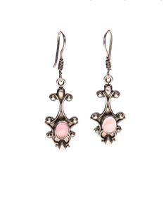 925 Vintage sterling silver quartz drop earrings