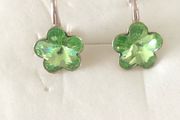 sterling silver peridot earrings