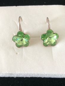 sterling silver peridot earrings