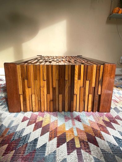 Vintage 70s Percival Lafer Coffee Table, Brazil, Exotic Wood
