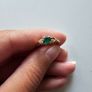 18ct Gold Emerald And Diamond Ring Image 8