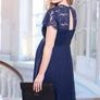 Seraphine navy silk maternity dress size 10 for wedding guest Image 2