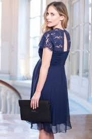 Seraphine navy silk maternity dress size 10 for wedding guest
