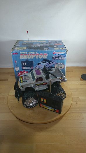 Vintage Artin Eruptor RC Monster Truck 1:14 Scale Boxed Spare Or Repair 90s