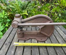 Vintage Arbor press, punch, riveter.