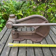 Vintage Arbor press, punch, riveter.