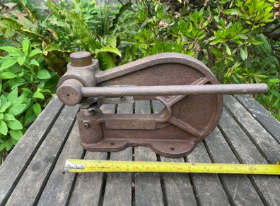 Vintage Arbor press, punch, riveter.