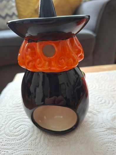 Halloween Ceramic Tealight/Burner Witch Candle Holder