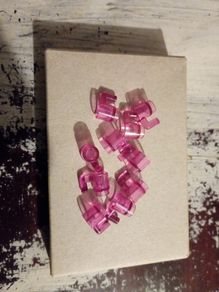 Lego minifigures accessories glass trans clear pink 10 pieces