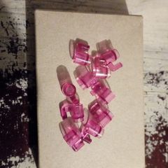 Lego minifigures accessories glass trans clear pink 10 pieces