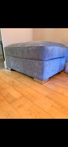 Grey couch footstool / pouffe