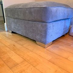 Grey couch footstool / pouffe