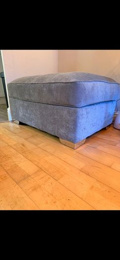 Grey couch footstool / pouffe
