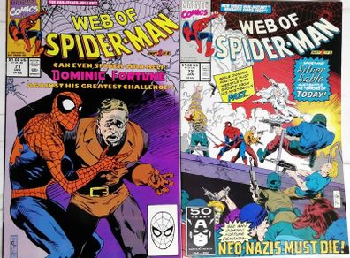 Web Of Spider-Man #'s 71 & 72 Part 1 & 2 Silver Sable(1990-91)