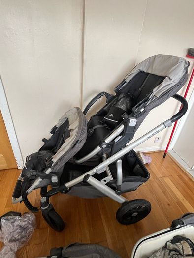 uppababy double pram / buggy and travel cot
