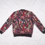 Zara Multicolor Red Navy Dark Gothic Alchemy Tarot Graphic Full Zip Bomber Jacket Size L Image 6