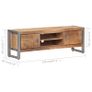TV Cabinet 120x30x40 cm Rough Mango Wood Image 9