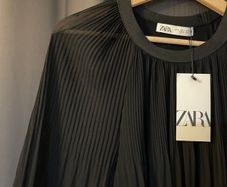 ZARA Pleated Billowy Blouse XXL New