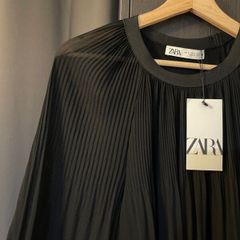 ZARA Pleated Billowy Blouse XXL New