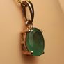 Lovely Petite Natural Zambian Emerald Pendant & Chain Image 3
