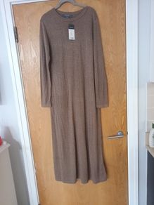 Primark Knit Bronze Dress.  S.L - 16.   B.N.W.T