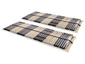 Slatted Bed Bases 2 pcs with 42 Slats 7 Zones 70x200 cm