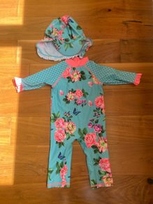 Mini club full body swimsuits with cap (12-18m)