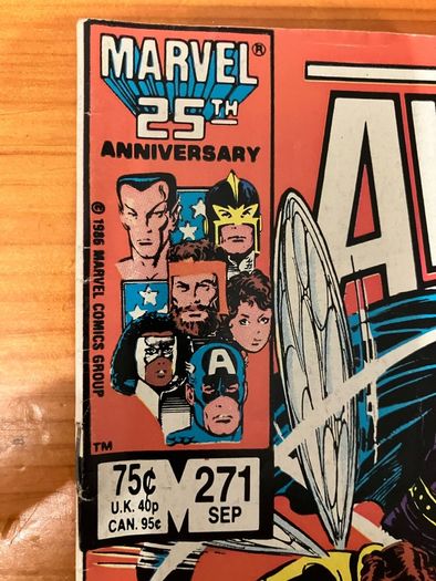 Comic: 'The Avengers' 271 / September 1986