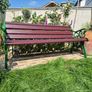 Garden Bench Cast iron fully restored seat outside outdoor garden sitting treated timber decorations, furniture patio  decking, home house cottage ignore flowers pots plants, garden statue chair  swing patio heater bbq hammock sun  farm shop gift Image 6