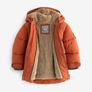 Next Baby Boys Rust Orange Winter Padded Coat 9-12 months Image 2