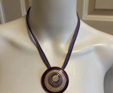 Purple medalion necklace