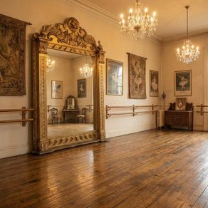 Massive old Lions head mirror