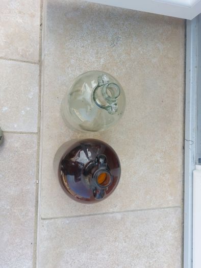 glass jugs x 2