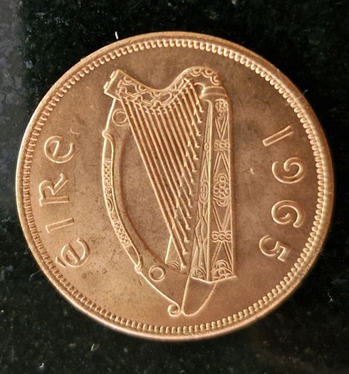 Ireland 1965 Excellent Penny coin