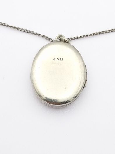 Vintage 925 Sterlinh Silver Photo Locket Necklace, Birmingham 1976