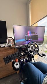 Logitech g923 with pedals and shifter/extras