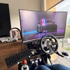 Logitech g923 with pedals and shifter/extras