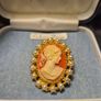Vintage Cameo Brooch with Faux Pearls Image 2
